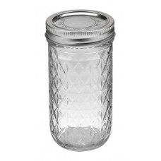 Ball Jar 12oz Quilted Crystal